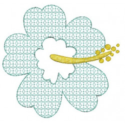 Stickdatei - Hibiskus Gemustert